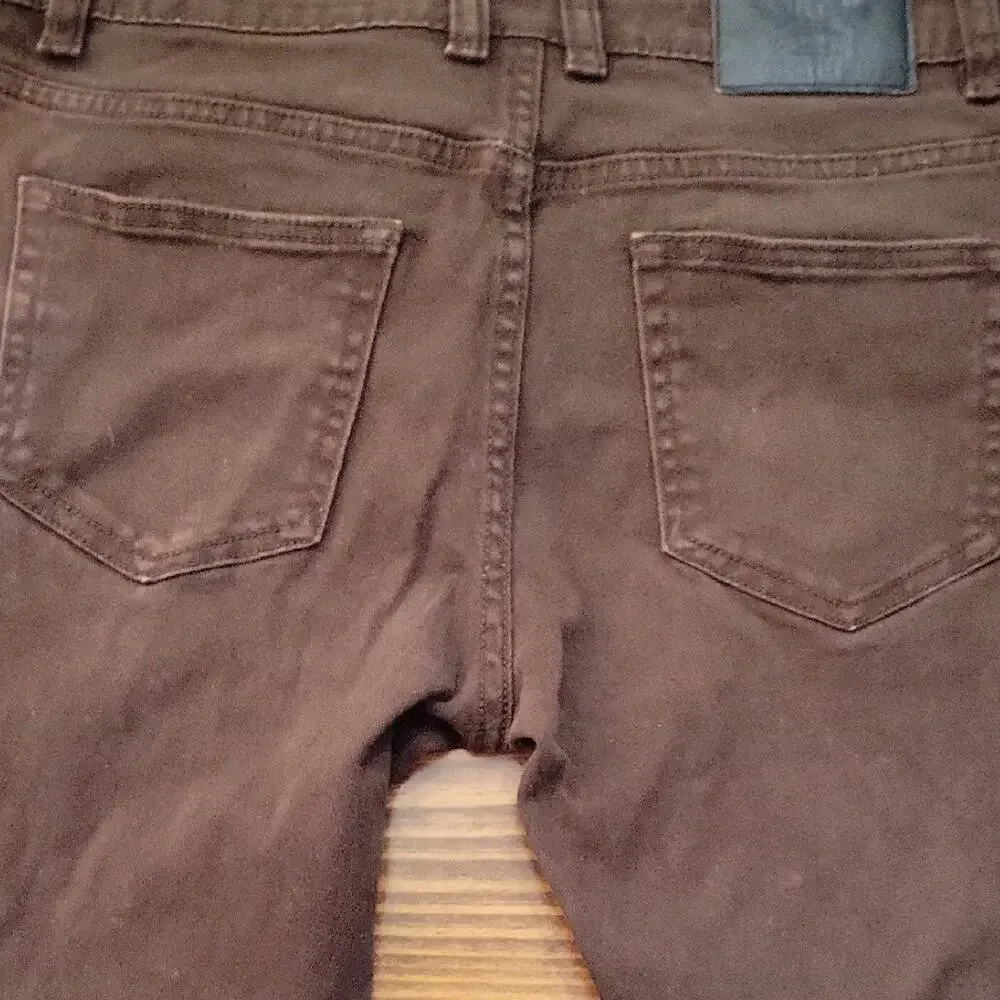 Victorious Chocolate Brown Skinny Jeans in Stretch Denim Mens 34x32, Bodycon